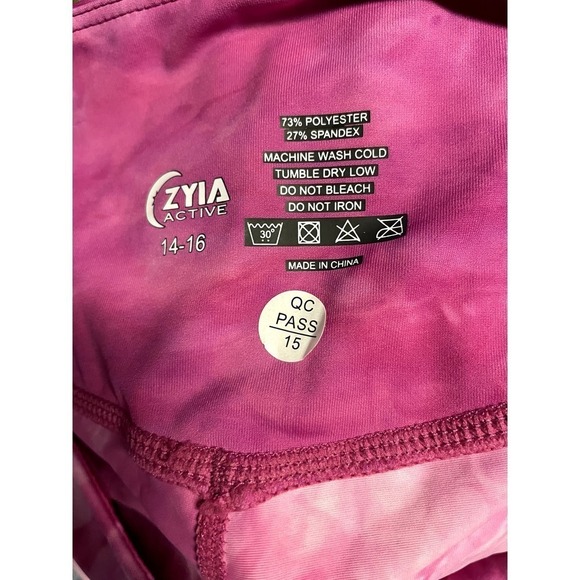 Zyia Fuchsia Hendrix Mesh Light n Tight Hi-rise Capri 20" Leggings NWT - Picture 7 of 7